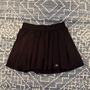 Alo Black Pleated Skirt